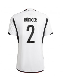 Billige Tyskland Antonio Rudiger #2 Hjemmedrakt VM 2022 Kortermet